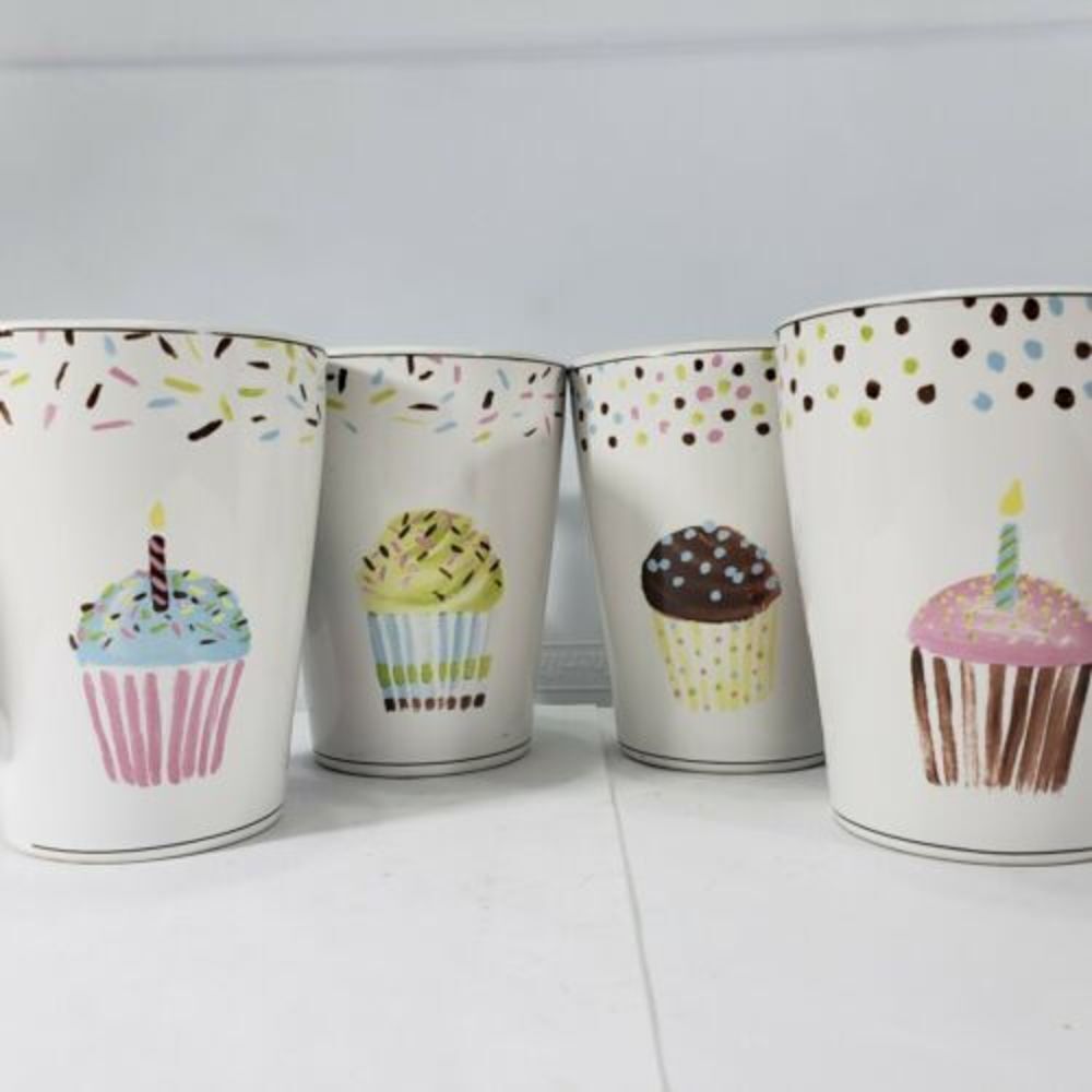 Jennifer Sosik Mugs Oneida Cupcake Mug Stoneware Coffee Used Condition Set Of 4
